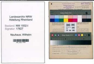Entnazifizierung Wilhelm Neuhaus, geb. 28.02.1896 (Statistiker)