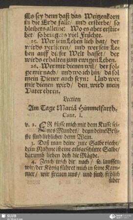 [Am Tage Mariä Himmelfarth]
