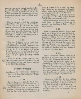 Sechster Abschnitt. Handlungen im vorbereitenden Gerichtsverfahren und beim Einschreiten der Gerichte von Amtswegen