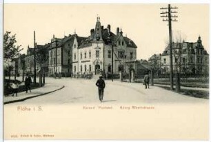 Flöha. Postamt und Albertstraße