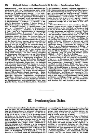 III. Grossherzogthum Baden