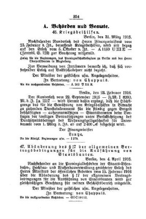 Abänderung des § 17 der allgemeinen Vertragsbedingungen für die Ausführung von Staatsbauten : [A. Behörden und Beamte]