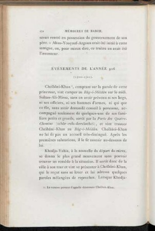 Chapitre VIII. Événements de l'année 906 (1500-1501)