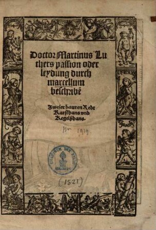 Doctor Martinus Luthers passion oder leydung