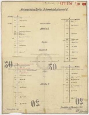 Bohrergebnisse für das Schornsteinfundament IV