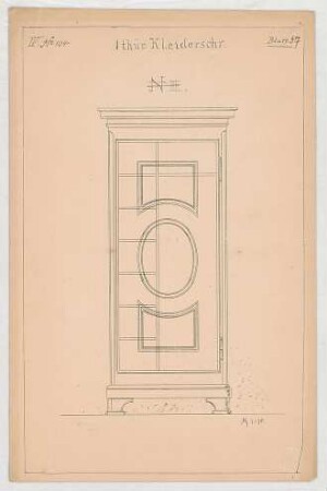 Thiersch, Friedrich von; München; Justizpalast - Kleiderschrank (Ansicht)