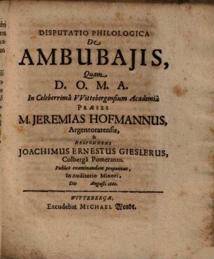 Theses Philologicae