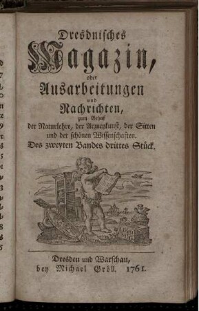 Des zweyten Bandes drittes Stück.