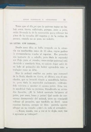 La letra, con sangre...