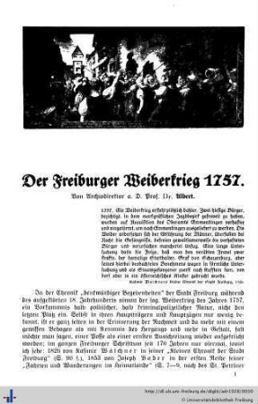 Der Freiburger Weiberkrieg 1757.