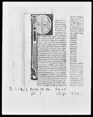 Petrus Lombardus, Commentarius in Epistulas Pauli — Initiale P (rincipiare), Folio 1recto