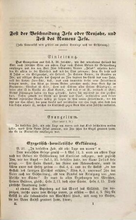Die evangelischen Perikopen an den Sonntagen und Festen des Herrn : exegetisch-homiletisch bearbeitet, 2. Die evangelischen Perikopen von Neujahr bis zum Sonntag Septuagesima