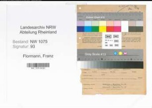 Entnazifizierung Franz Flormann , geb. 14.09.1906 (Eichinspektor)