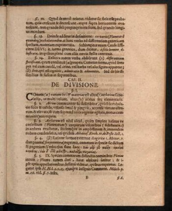 Cap. II. De Divisione