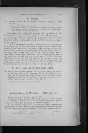 Versammlung zu Wismar. - 1442 Mrz. 18.
