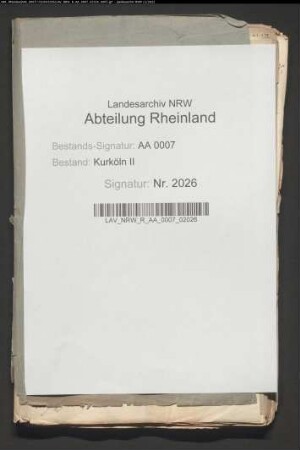Verpachtung der zum Schloss Brühl gehörenden Ländereien