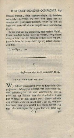 X. Amsterdam den 12den November 1802