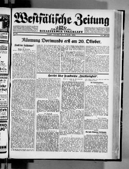 Westfälische Zeitung : Bielefelder Tageblatt