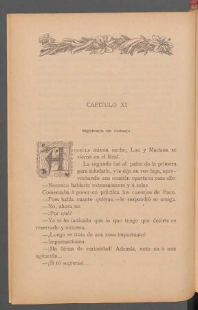 Capítulo XI - Siguiendo un consejo