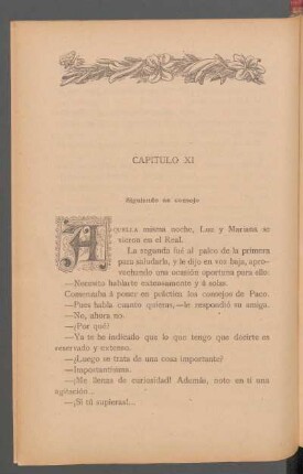 Capítulo XI - Siguiendo un consejo