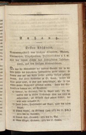 Anhang. Erster Abschnitt. - Dritter Abschnitt.