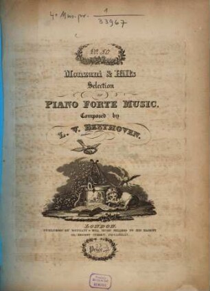 Sonata : for the piano-forte with an accompaniment for the violin ; op. 30