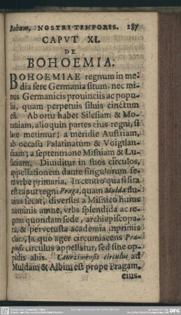 Caput XI. De Bohemia