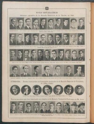 Alumnos egresados de la Escuela Industrial de la Nación, en 1920