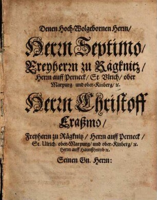 Tiresias Monachiensis. Das ist: Erbärmliche Blindheit ... P. Andreae von St. Theresia ... zu München, welche er durch seine ... Predigt unter der Überschrifft: Die hochheilige ... Dreifaltigkeit: Jesus, Maria, Joseph ... entdecket hat
