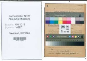 Entnazifizierung Hermann Neerfeld , geb. 10.04.1889 (Kauffrau)