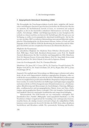 7. Epigraphische Datenbank römischer Inschriften