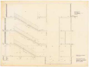 Technische Universität Berlin Elektrotechnische Institute, 2. Bauabschnitt: Treppenhaus Schnitt 1:20