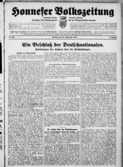 Honnefer Volkszeitung. 1889-1978