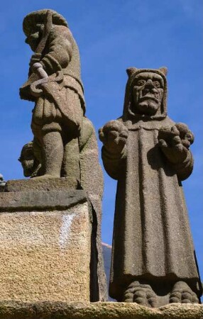 Frankreich. Bretagne. Finistere. Sainte Christine. Calvaire. 1587. Detail