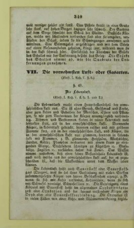 VII. Die vornehmsten Luft- oder Gasarten