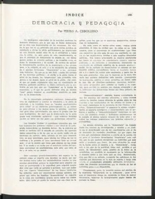 Democracia y pedagogía