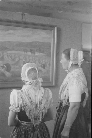 Ausstellungseröffnung des Arbeitskreises sorbischer bildender Künstler in Malschwitz. : Wotewrjenje wustajeńcy koła serbskich tworjacych wuměłcow w Malešecach.