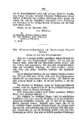 Elementarschulwesen im Regierungs-Bezirk Erfurt : [V. Elementarschulwesen]