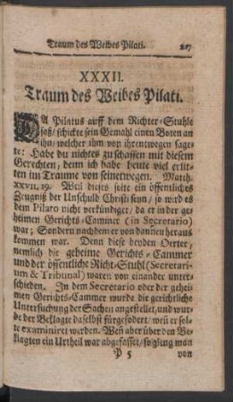 XXXII. Traum des Weibes Pilati
