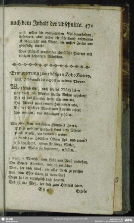 Ermunterung zun thätigen Lobe Gottes