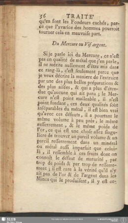 Du Mercure ou Vif argent