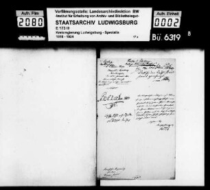 Kirchen- und Schuldiener: Aufzugs-, Investitur- und Vikariatskosten, Oberamt Leonberg