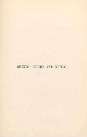 Shinto : myth and ritual
