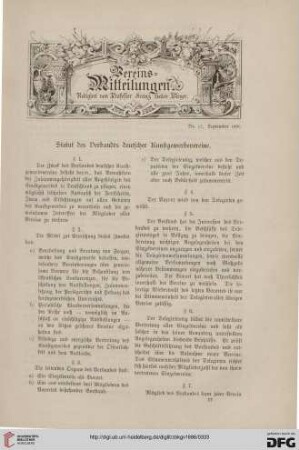 Vereinsmitteilungen Nr. 12 (September 1886)