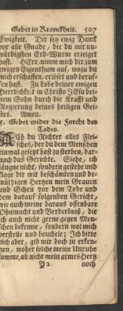 5. Gebet wider die furcht des Todes.