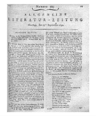 Beyträge zu gemeinnütziger Unterhaltung in nächster Beziehung auf das Voigtland. St. 1-3. Gera. Rothe 1789