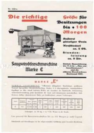 Dreschmaschinen Marke E