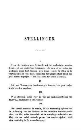 Stellingen.