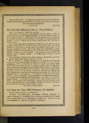 Der italienische Mißerfolg in der 11. Isonzo=Schlacht.
