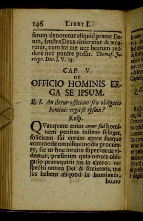 Cap. V. De officio hominis erga se ipsum.